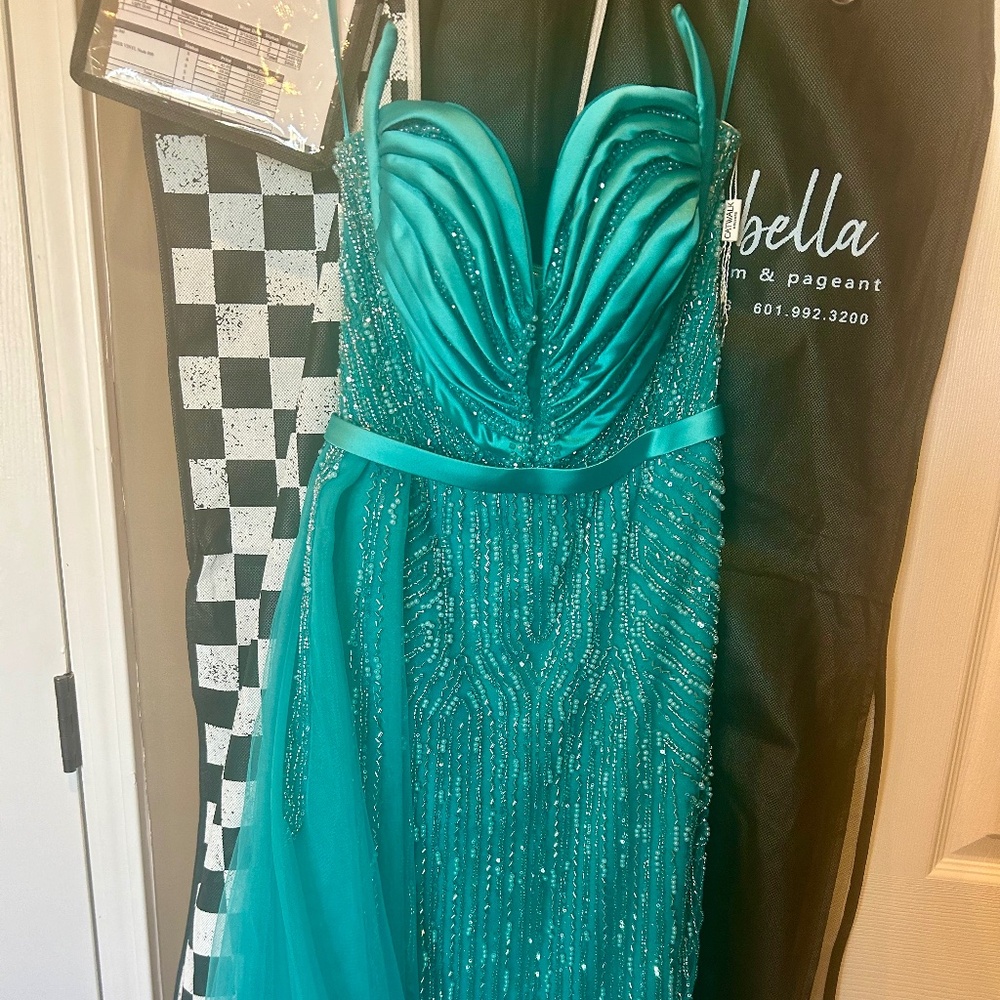 Beautiful emerald pageant dress TAGS STILL ON!